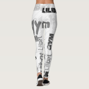 Leggings NOUVEAUTÉ ! Trendy nommé Wordcloud GYM Bunny
