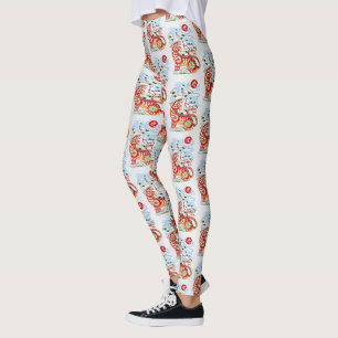 Leggings Nouvel an lunaire chinois de Tiger Papercut Motif