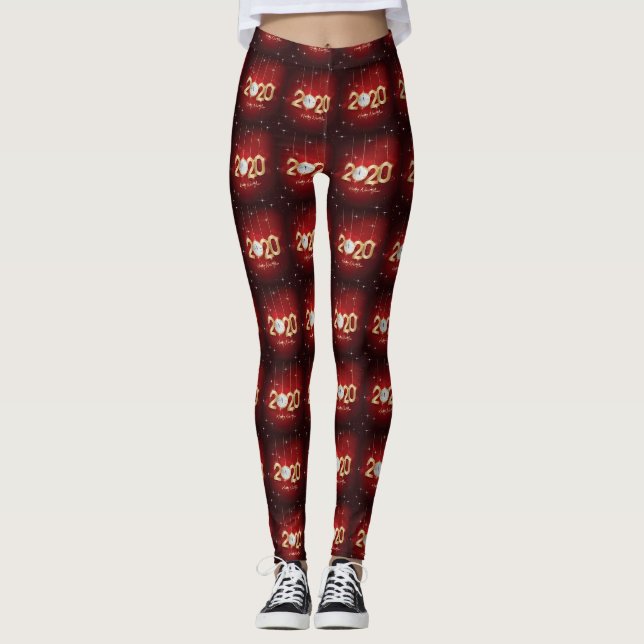 LEGGINGS **NOUVELLE ANNÉE 2020 COLLANTS** TEMPS DE FÊTE ! (Devant)