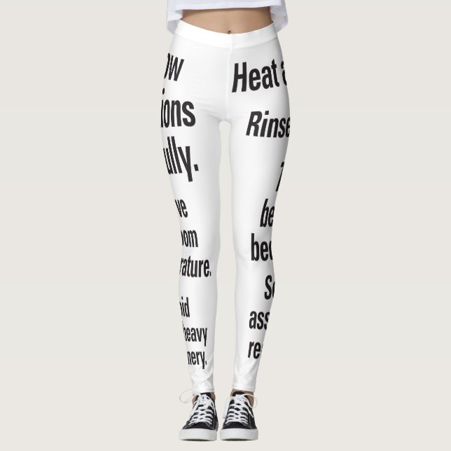 Leggings Nouvelle direction Texte noir (Devant)