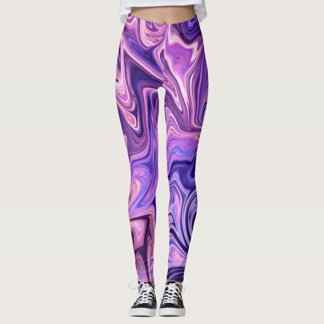 Leggings Nouvelle peinture Abstraite | Meilleur art Abstrai (Devant)