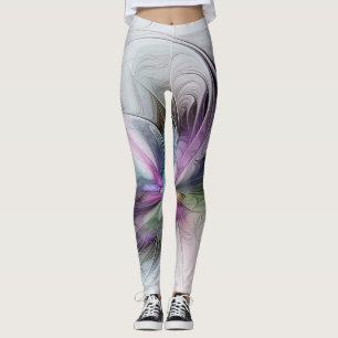 Leggings Nouvelle vie, Colorful Abstrait Fractal Art Imagin
