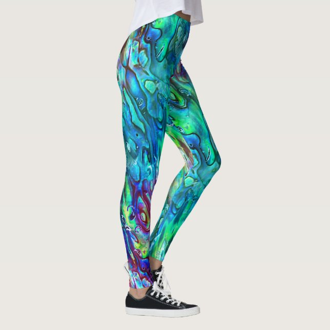 Leggings Nouvelle-Zélande Abalone Paua Shell Motif 1 (Droite)