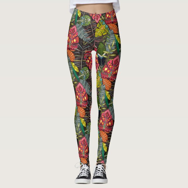 Leggings noyer de boho hojas (Devant)