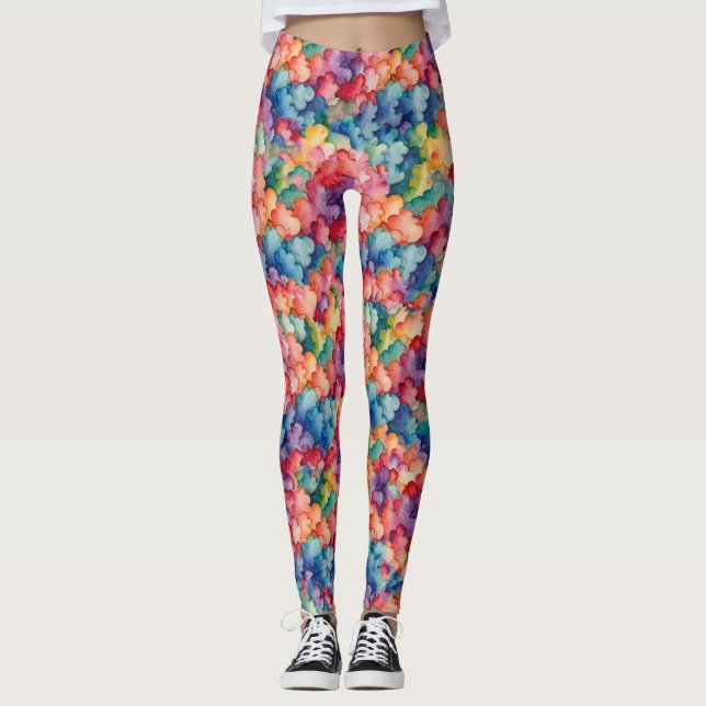Leggings Nuages Arc-en-Ciel (Devant)