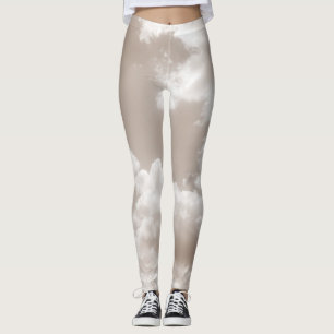 Leggings Nuages beiges doux 5 #nuages #art