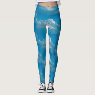 Leggings Nuages blancs floffants