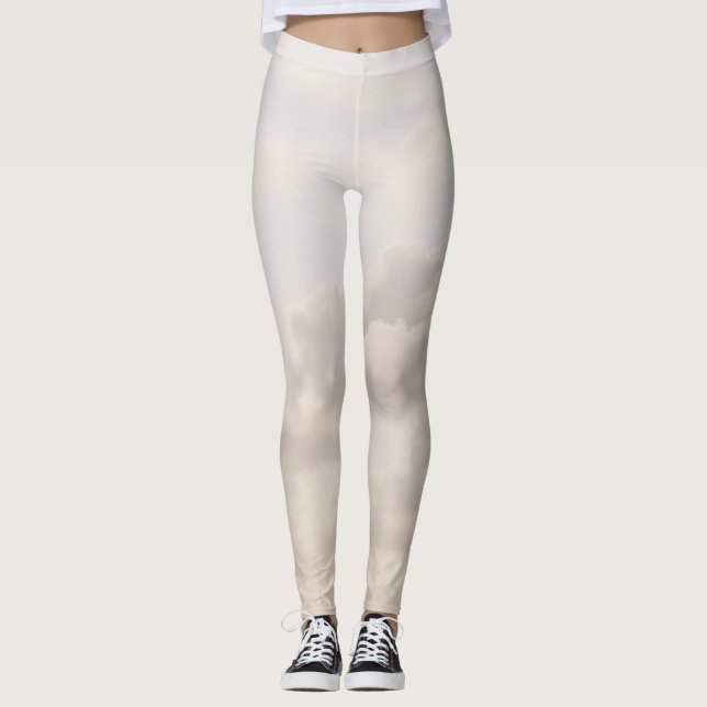 Leggings Nuages doux beige caraïbe Rêve 1 (Devant)