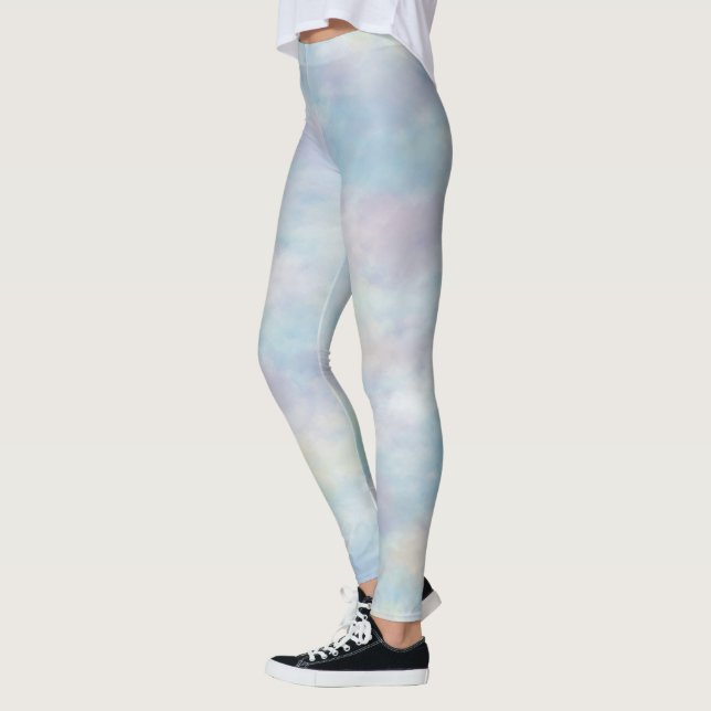 Leggings Nuages pastel multicolores (Gauche)