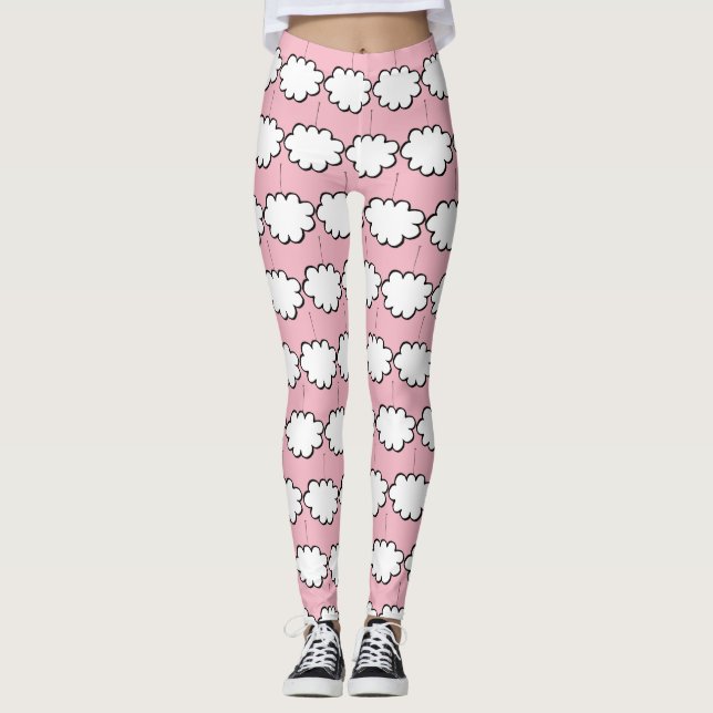 Leggings Nuages sur des ficelles (Devant)