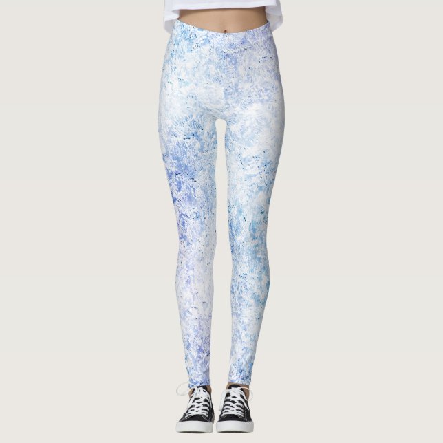 Leggings nuances bleues des jambières de gelée (Devant)