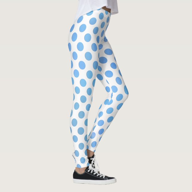Leggings Nuances de bleu aquarelle points peints (Droite)