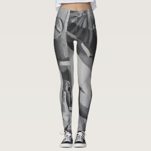 Leggings Nuances de gris Abstrait