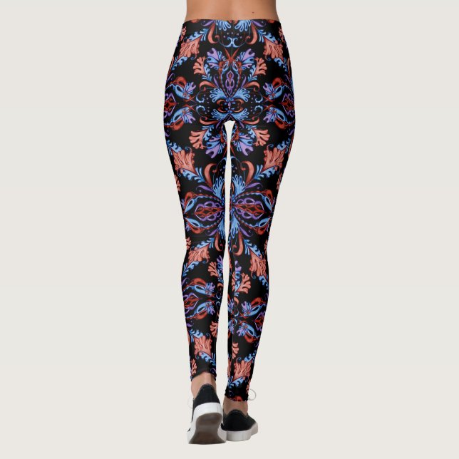 Leggings Nuit aquarelle (Dos)