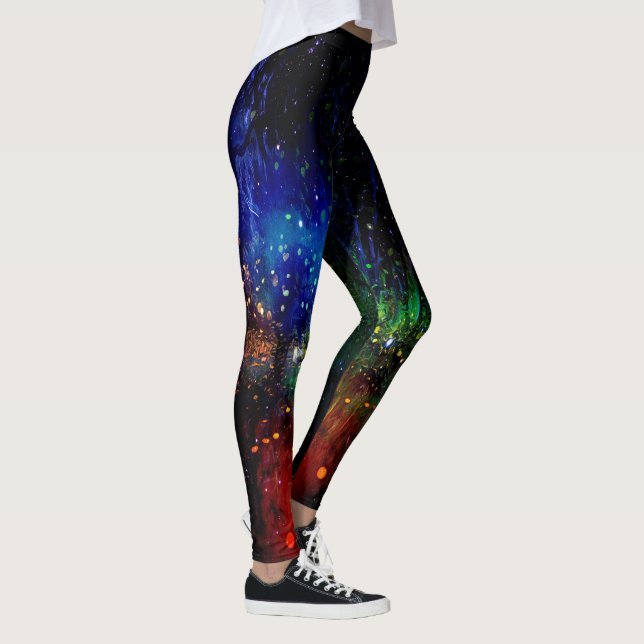 Leggings Nuit colorée de lucioles (Droite)