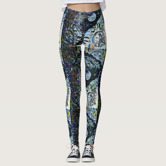 Leggings Nuit de hibou de Pleine lune modelée (Devant)