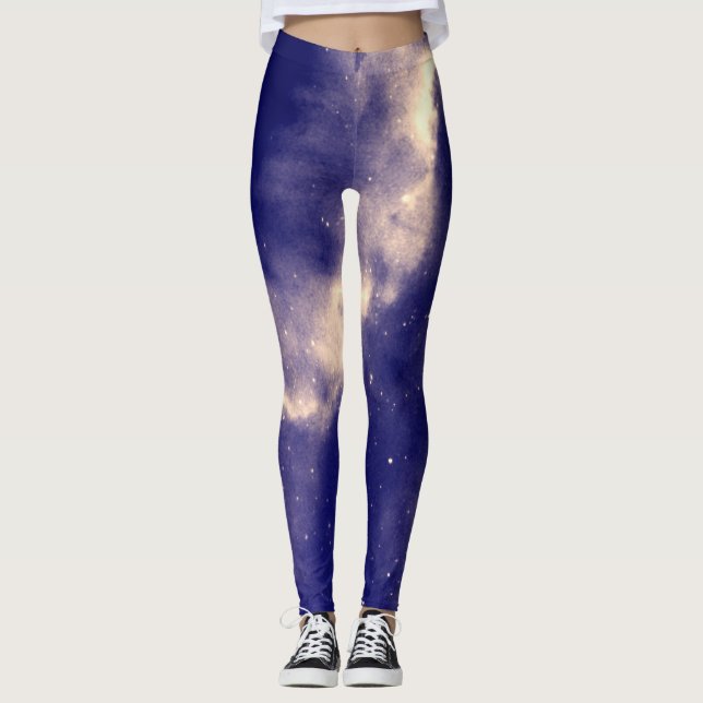 Leggings Nuit étoilée avec galaxie (Devant)