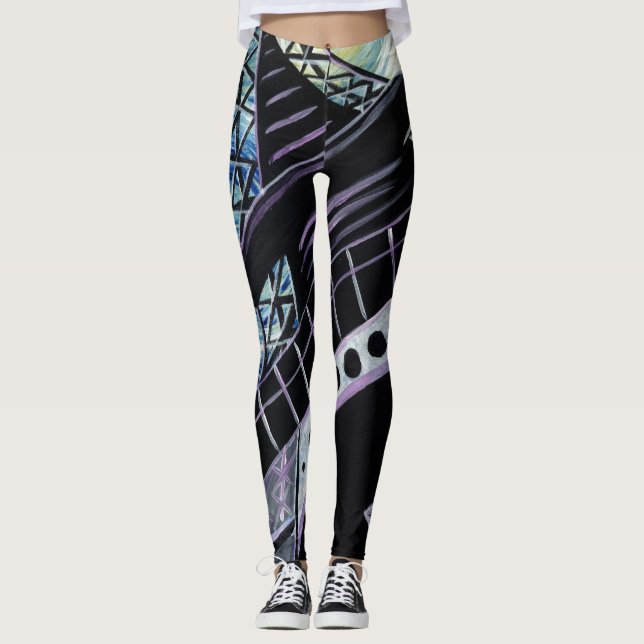 Leggings Nuit étoilée dans des guêtres de Paris (Devant)