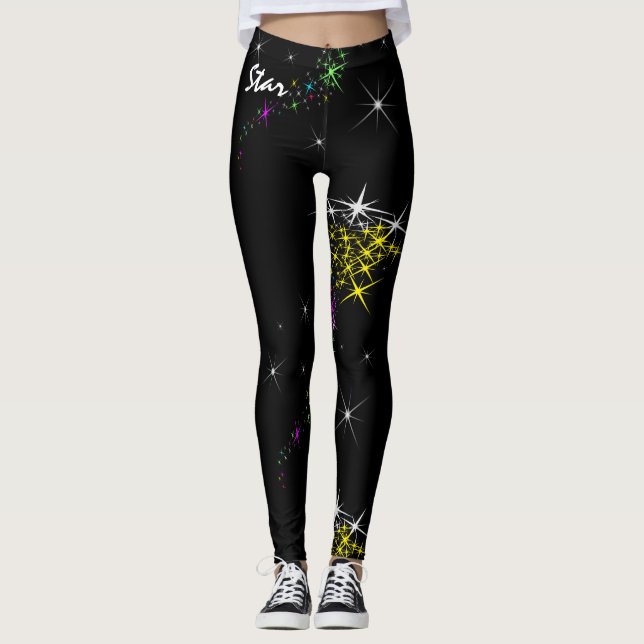 Leggings Nuit étoilée de Noël (Devant)