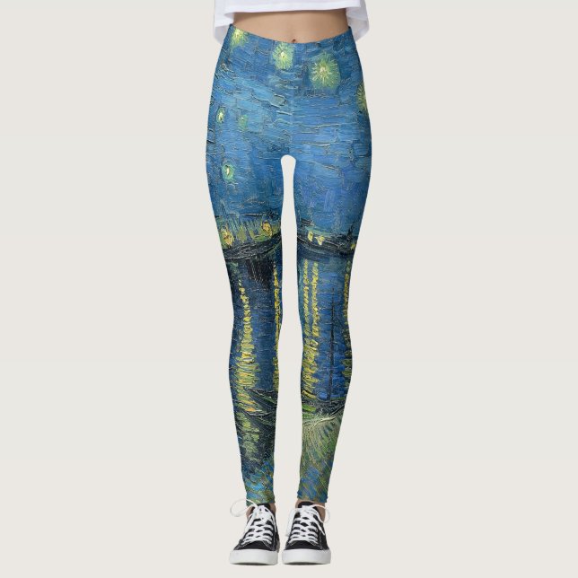Leggings Nuit étoilée sur le Rhône Vincent Van Gogh (Devant)