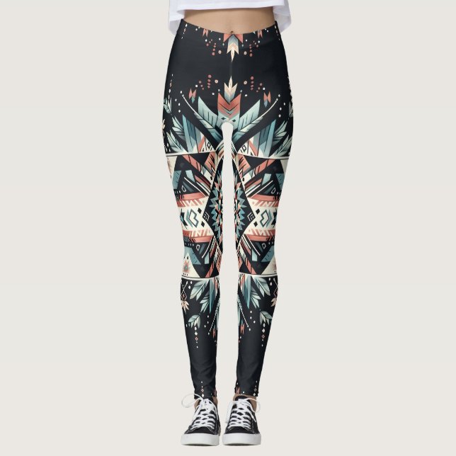 Leggings Nuits Enjouées (grand motif) (Devant)
