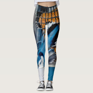 Leggings Nuthatch à poitrine blanche en neige - Photo origi