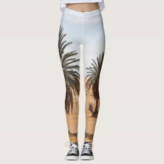 Leggings Oasis du désert : Paysage des palmiers du Sahara.