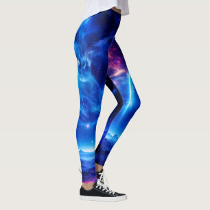 Leggings Oasis galactique : Nebula bleue Paysage stellaire