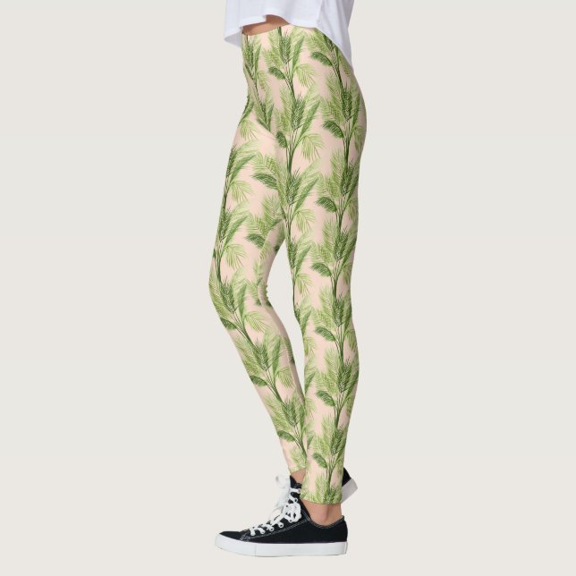 Leggings Oasis intérieure | Motif Palm Tree (Gauche)