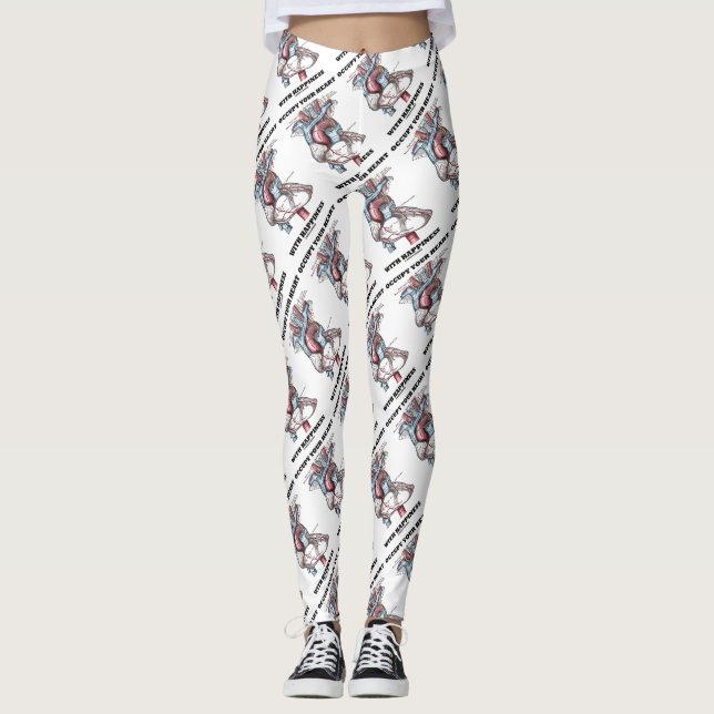 Leggings Occupez Votre Coeur Avec Bonheur Conseils Anatomie (Devant)