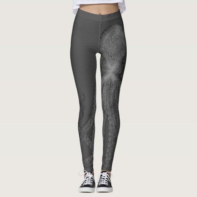 Leggings Oct Vintage noir et blanc (Devant)