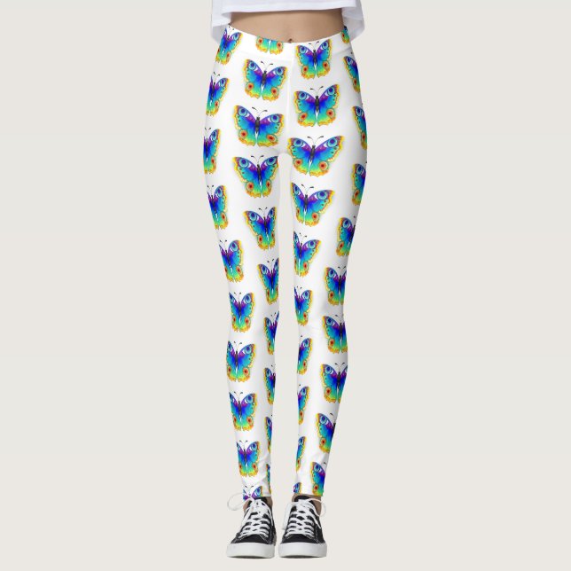 Leggings Oeil de paon arc-en-ciel (Devant)