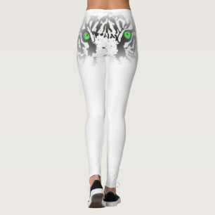 LEGGINGS OEIL DES GUÊTRES DE TIGRE - CONCEPTION BLANCHE DE