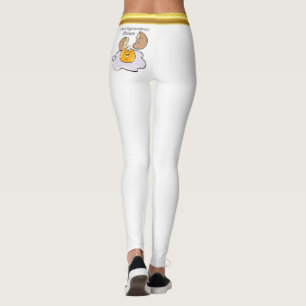 Leggings oeuf au plat de personnage de dessin animé avec le