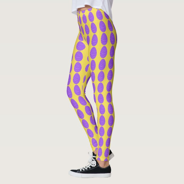Leggings Oeufs de Pâques pourpres (Gauche)