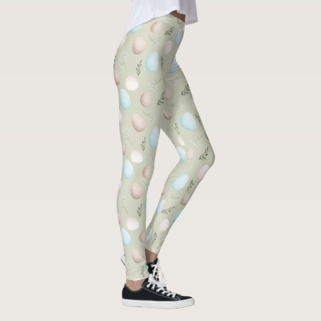 Leggings OEufs de Pâques Vert Pastel Motif (Droite)