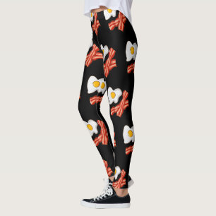 Leggings Œufs Frits Bacon Petit Déjeuner Amateurs Foodie Ju