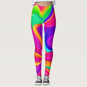 Leggings Œuvre d'art abstrait coloré