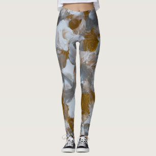Leggings - œuvre d'art artisanale - argent et or