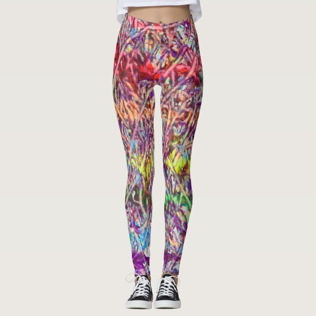 Leggings Œuvre d'art en marbre de Pride (Devant)