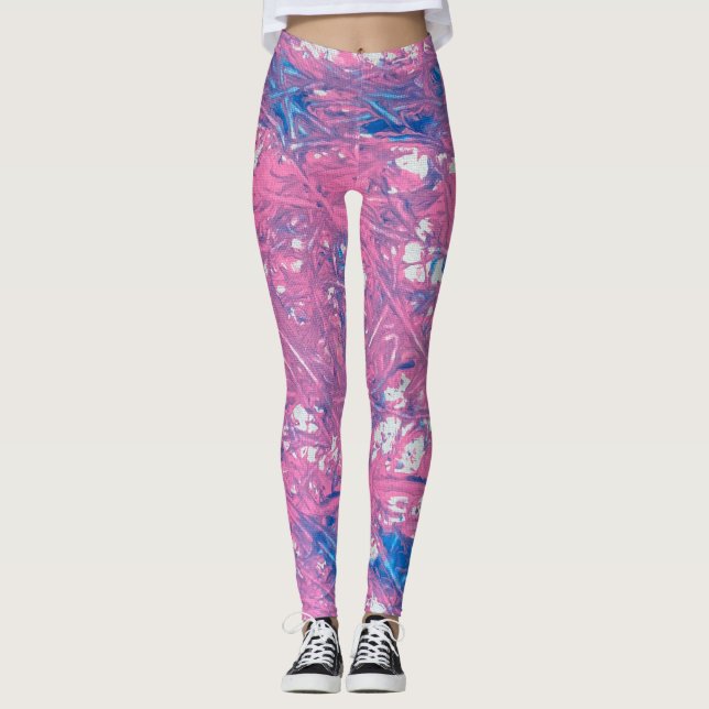 Leggings Œuvre d'art en marbre transgenre (Devant)
