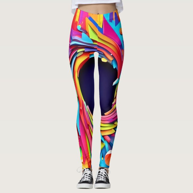 Leggings Œuvre d'art Vortex de Vitalité (Devant)