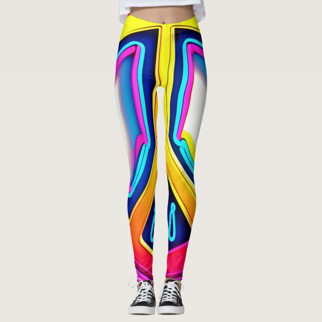 Leggings Oeuvre de paix dynamique (Devant)