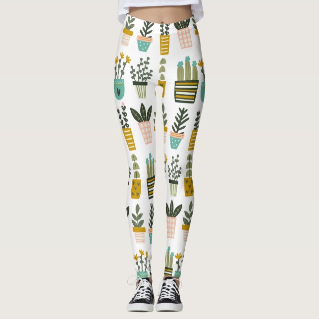 Leggings OEuvre murale plante (Devant)