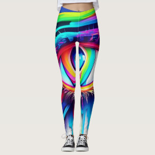 Leggings OEuvre visuelle en arc-en-ciel