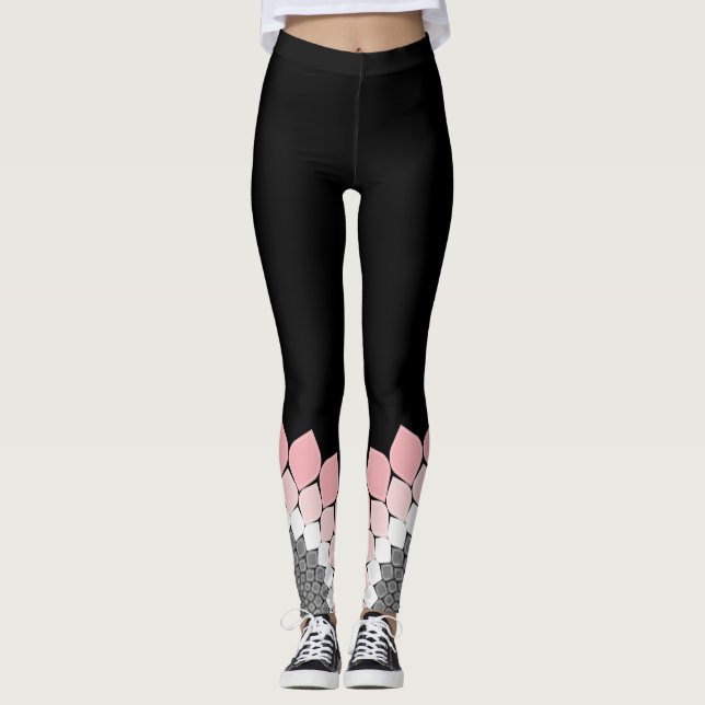 Leggings Oeuvres d'art Mandala rose tendance été et printem (Devant)