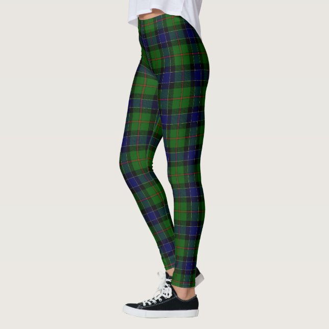 Leggings Ogilvie tartan bleu vert plaid (Gauche)