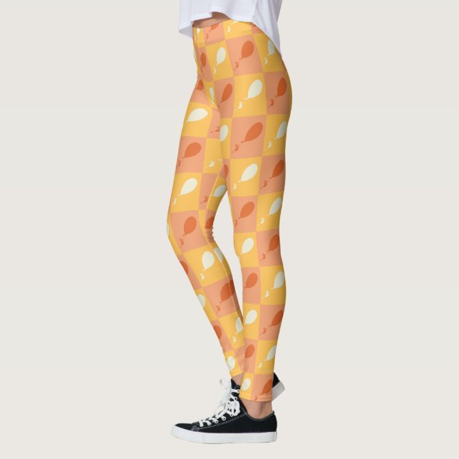 Leggings Oh, les endroits où tu iras | Motif orange (Gauche)
