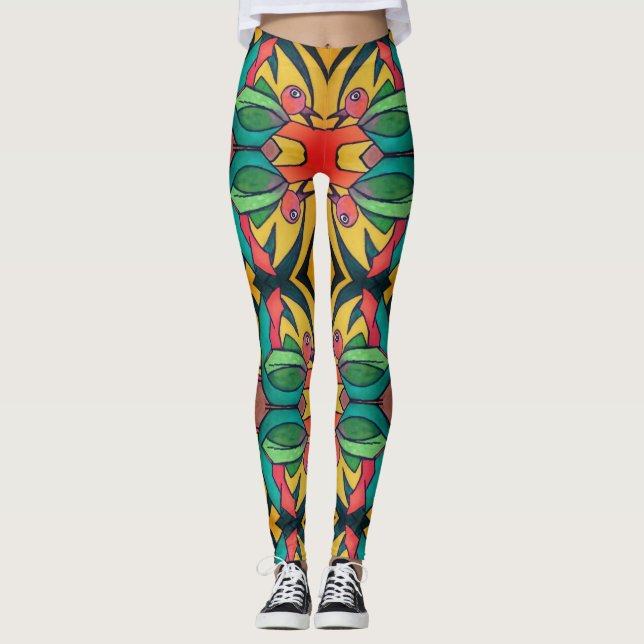 Leggings Oiseau de paradis (Devant)