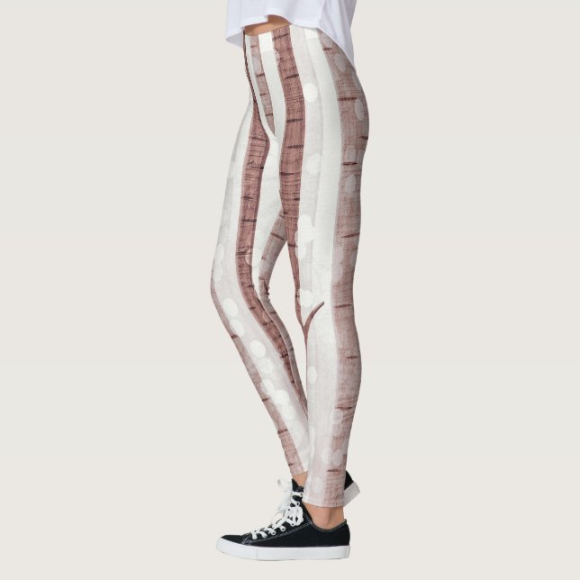 Leggings Oiseaux Élégants Forêt Acrylique | (Gauche)
